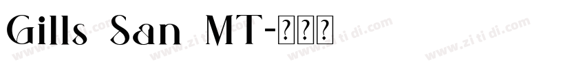 Gills San MT字体转换